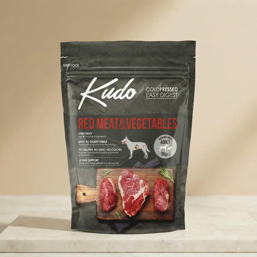 Pienso Kudo de carne roja y vegetales para perros