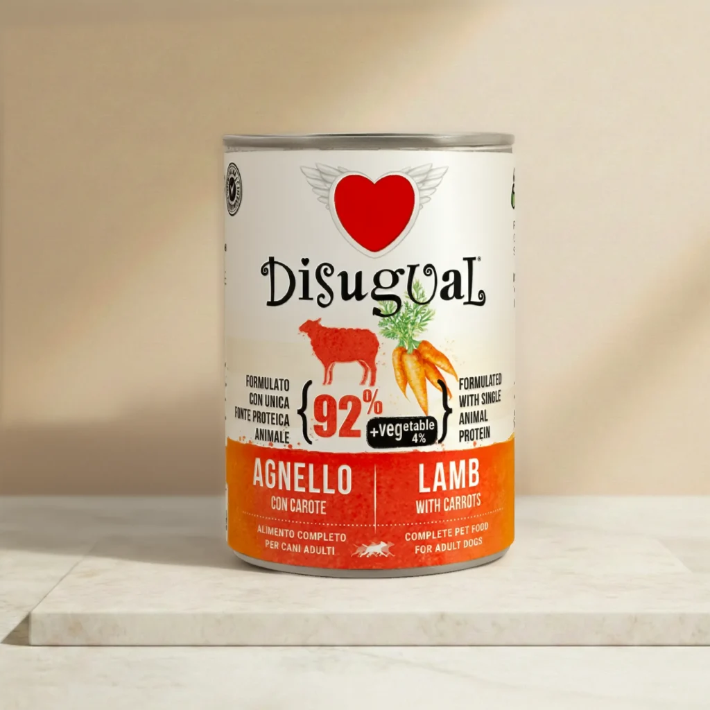 Lata Disugual cordero con zanahorias de 400 gramos