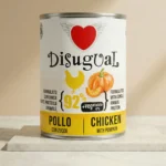 Lata de 400 gramos de pienso Disugual de pollo concalabaza