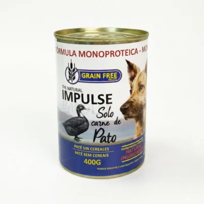 Lata de 400 gramos de impulse pato