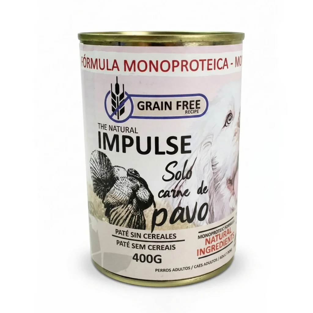Lata Impulse Pavo 400 g – Monoproteica 97% Carne (Grain Free)