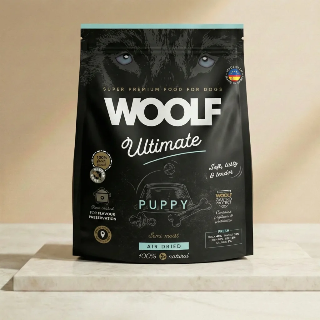 Woolf pienso semihúmedo para cachorros de 1Kg