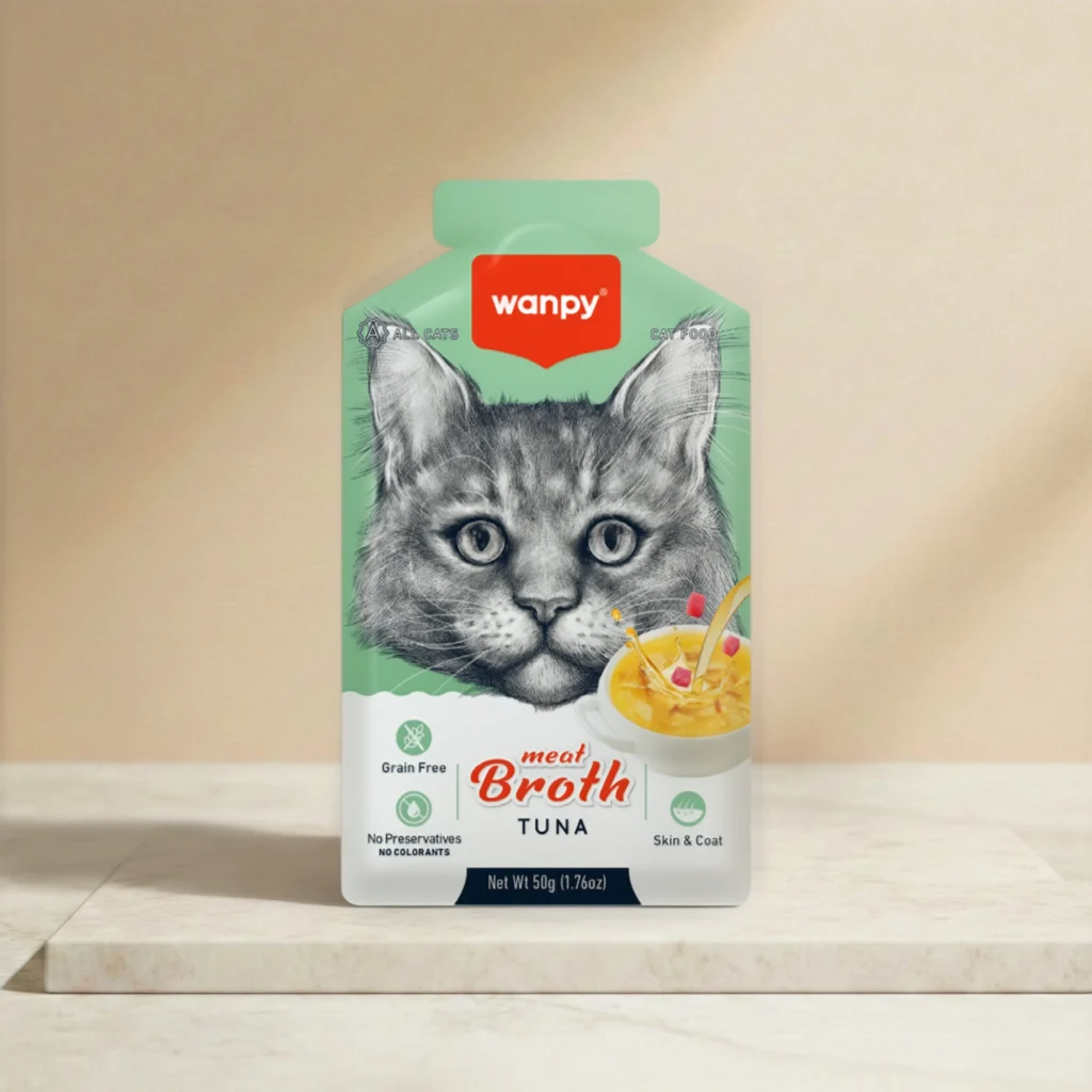 Wanpy Broth de atun, cada de 12 sobres de 50 gramos