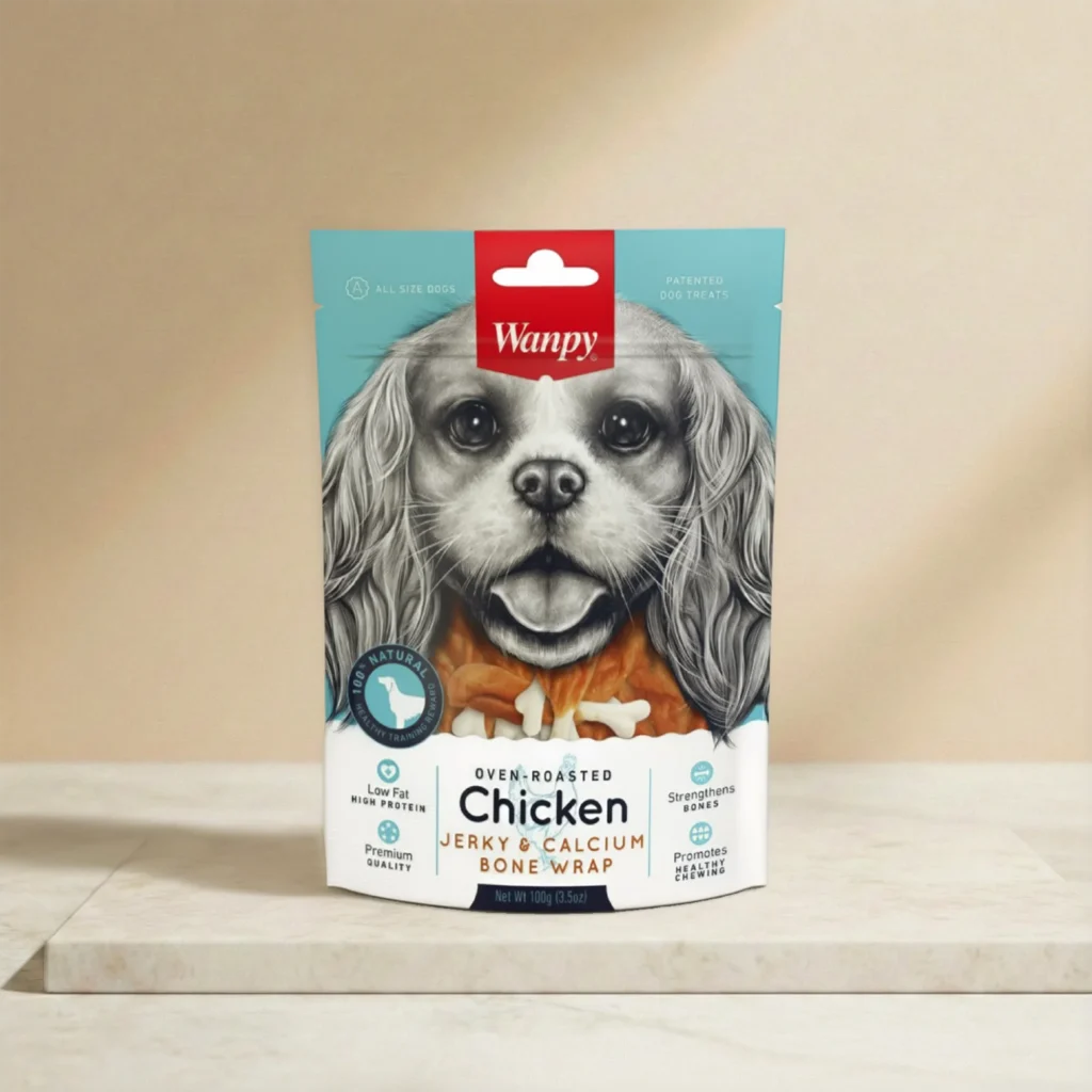 Wanpy snack de pollo envuelto en hueso de calcio