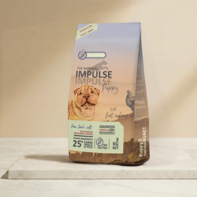 Pienso natural impulse para cachorros de pollo y arroz