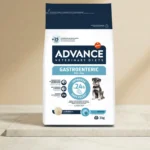 Pienso dietético para perros adultos de tamaño pequeño con sensibilidad digestiva, elaborado con ingredientes de fácil asimilación y prebióticos que ayudan a mejorar la digestión y el equilibrio intestinal.