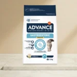 Pienso completo Advance Gatos Gastroenteric Sensitive Veterinary Diets para gatos adultos con problemas gastrointestinales crónicos o agudos o intolerancias alimentarias.