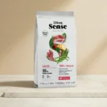 Pienso premium sin cereales para perros con carne fresca de cordero.