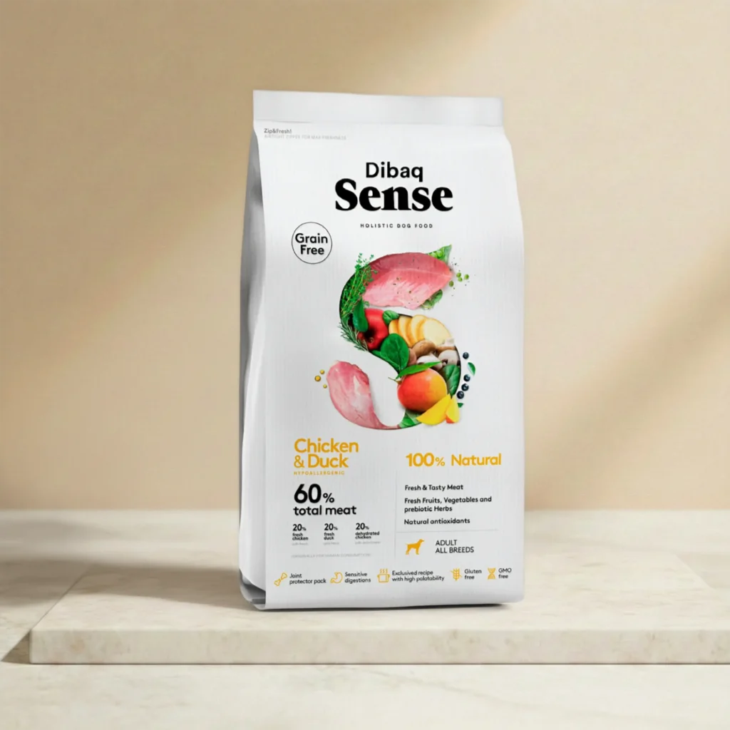 Alimento grain free para perros de todas las razas y elaborado con pollo y pato fresco