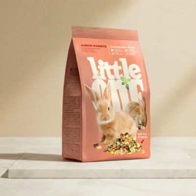 Alimento completo para conejos jóvenes en crecimiento, con mezcla de ingredientes vegetales y alto contenido en fibra que favorece la digestión y el correcto desgaste dental.