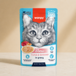 Wanpy Stew Atún y Gambas para Gatos – Estofado en Salsa – Caja 10 ud x 70 g